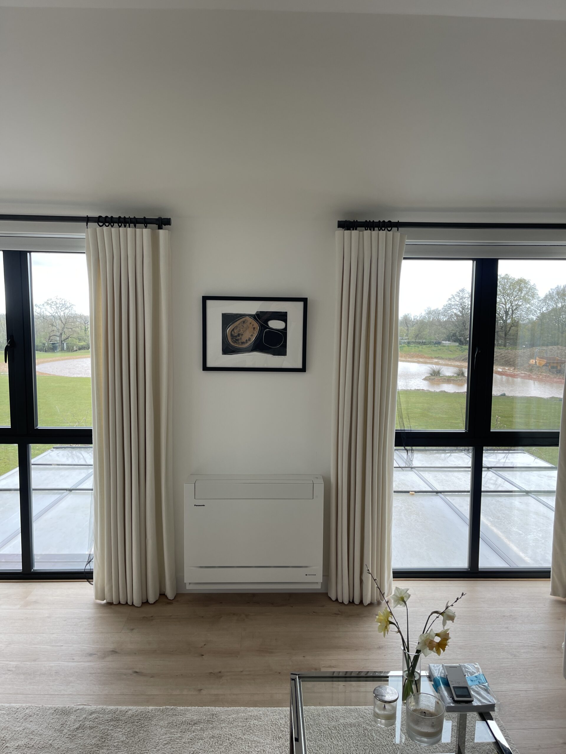 air conditioning installation in new house in the UK 