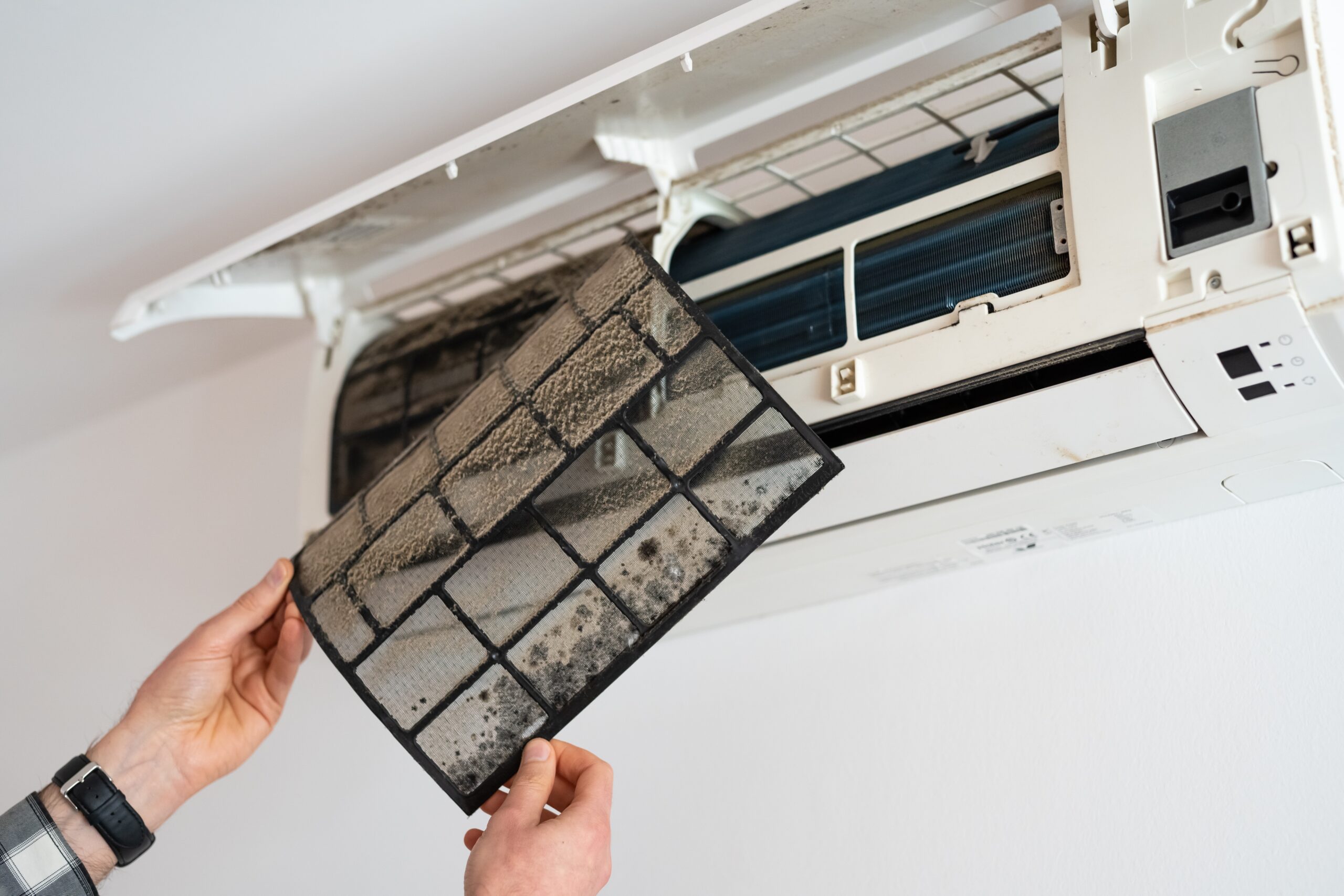 air conditioning not cold due to a dirty filter 